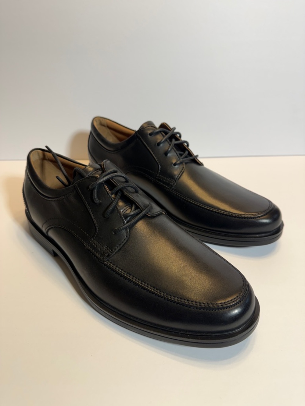 Clarks Black Leather Un Aldric Dress Shoes